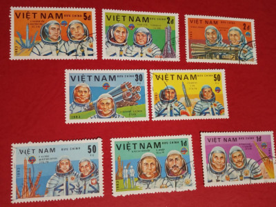 VIETNAM, SPACE - 8 VALORI ȘTAMPILATE foto