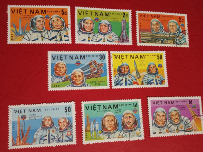 VIETNAM, SPACE - 8 VALORI ȘTAMPILATE