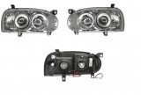 Set faruri tuning VW GOLF 3, 08.1991-04.1999, Taiwan, partea stanga+dreapta, cu lumina parcare fibra optica;tip bec H1+H1; manual/electric; transpare, Rapid