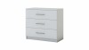 Comoda Albă 3 Sertare, 90x82x45 cm, Pal Melaminat - Mobilier Living Modern