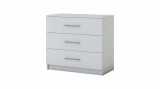 Comoda 3 sertare, Alb, 90x82x45 cm