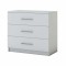 Comoda 3 sertare, Alb, 90x82x45 cm