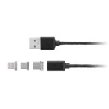 Cablu USB Magnetic Micro USB / Lightning 1 m, Oem