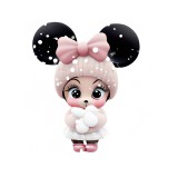 Sticker decorativ, Mini, Roz, 55 cm, 6215ST