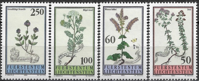 C3670 - Liechtenstein 1993 - flora,4v.neuzat MNH ,serie completa