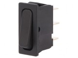 Rocker SPDT 2 ON-ON 10A/250VAC negru IP40 fără 1833