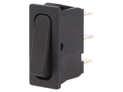 Rocker SPDT 2 ON-ON 10A/250VAC negru IP40 fără 1833 foto