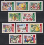 Jersey 2001 - Crăciun - 2 Serii Autoadezive, MNH, Nestampilat