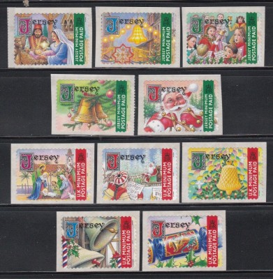 Jersey 2001 - Crăciun - 2 Serii Autoadezive, MNH foto