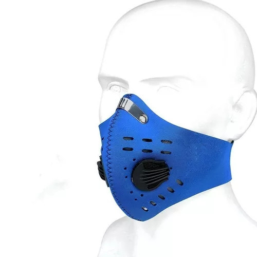 Masca de Protectie Praf Anti Ceata Smog PM2.5 Breathing Valve Reutilizabila  Blue, M, Negru | Okazii.ro