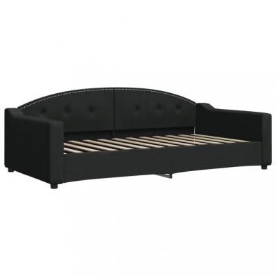 Cadru de pat, negru, 100 x 200 cm, material textil foto