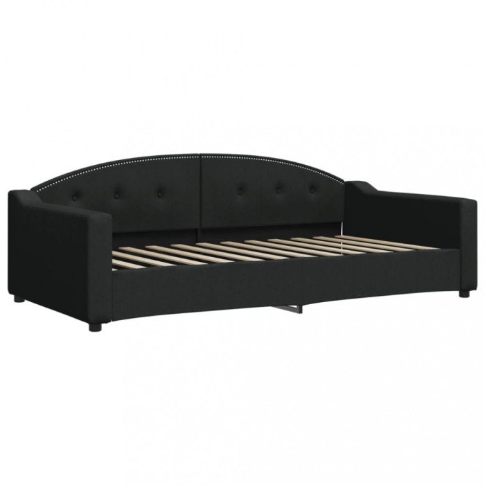 Cadru de pat, negru, 100 x 200 cm, material textil