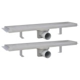 Cumpara ieftin Rigola liniara dus, 2 buc, 530 x 140 mm, otel inoxidabil