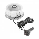 Lampa avertizare rotunda girofar cu 32 SMD-uri lumina galbena, prindere pe magnet, 12/24V Breckner Germany