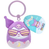 Jucarie de plus breloc, Squishmallows, Kuromi, 9 cm