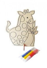 Pictura pe lemn, Model Girafa, 14 cm, 208LF