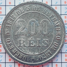 Brazilia 200 Réis - Pedro II 1874 - km 478 - A031