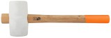 Cumpara ieftin Ciocan Cauciuc Alb Coada Lemn 0.68 kg, Evotools