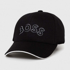 BOSS Green șapcă culoarea negru, cu imprimeu 50492737