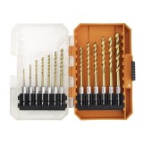 Set 13 burghie pentru metal HEX 1/4, titan, 1.5-6.5 mm, Richmann Exclusive