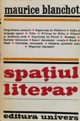 Spatiul Literar - Maurice Blanchot ,560867 foto