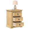 VidaXL Noptieră Corona, 53x39x66 cm, lemn masiv de pin 4005659