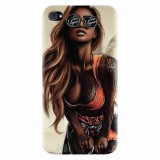 Husa silicon pentru Apple Iphone 4 / 4S, Tattoed Girl