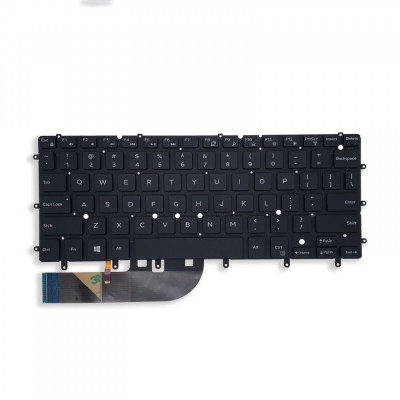 Tastatura Laptop, Dell, XPS 13 9343, 9350, 9360, 0DKDXH, DKDXH, NSK-LS0BW, cu iluminare, layout US foto