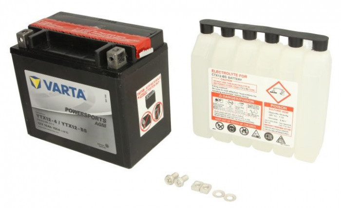 Baterie Moto Varta Powersports Agm 10Ah 12V YTX12-BS VARTA FUN