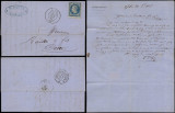 France 1869 Old Cover + Content Alais to Cette - Railroad cancel D.956