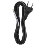 Cablu alimentare EMOS S19273, flexibil, 2x0.75mm2, 3m, negru, izolatie PVC, fara intrerupator