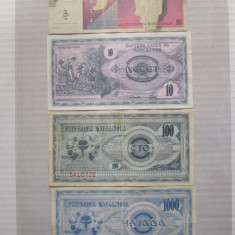 Lot 4 bancnote Macedonia(preț per lot),stare slabă,vedeți foto
