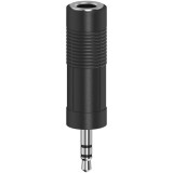 Cumpara ieftin Adaptor audio Hama Jack 6.3mm - Jack 3.5mm, negru