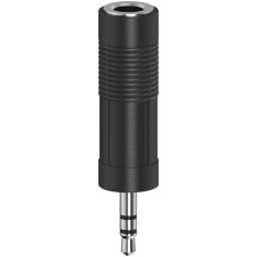 Adaptor audio Hama Jack 6.3mm - Jack 3.5mm, negru foto