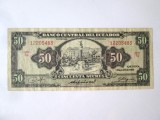 Ecuador 50 Sucres 1980 cu semnătura 3 VOCAL foarte rară