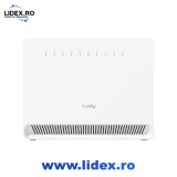 Router Wireless Gigabit CUDY LT500E AC1200, Wi-Fi 5, Dual-Band 300 + 867 Mbps, alb