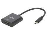 Adaptor USB C la HDMI 1.4, 0.15m, Negru, Gembird
