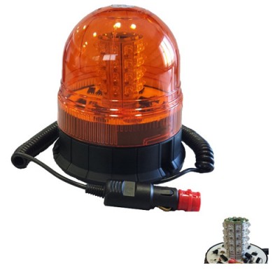 Girofar Intermitent Cu Leduri 12-24V. Baza Magnetica Jbm foto