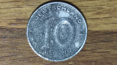 RDG DDR Germania republica democrata -moneda de colectie- 10 pfennig 1949 -uzat foto