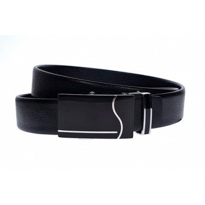 Curea barbati, casual, eleganta, din piele naturala, Negru 3.5cm - CK16N foto