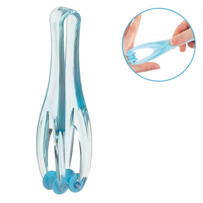 Dispozitiv Masaj Degete, Plastic, Culoare Bleu, 14.5cm