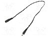 Cablu alimentare DC, DC 4,0/1,7 mufa, DC 5,5/2,1 soclu, negru, 0,5m, WEST POL - P40-C21-T050-050BK