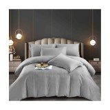 Cumpara ieftin Lenjerie de Pat Damasc 6 Piese,Gri Deschis - JO347