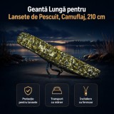 Geantă Lungă pentru Lansete de Pescuit, Camuflaj, 210 cm