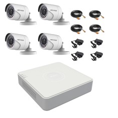 Kit complet 4 camere supraveghere exterior 2MP Hikvision Turbo HD SafetyGuard Surveillance foto