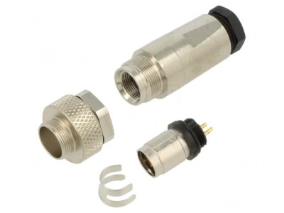 Conector M9 Mufă Tată Aurit IP67 2 Pin 125V Pe Cablu foto