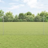 vidaXL Gard din plasă sudată cu 44 U Posturi Argintiu 1.2x50 m Oțel