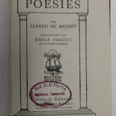 POESIES par ALFRED DE MUSSET , EDITIE DE INCEPUT DE SECOL XX