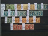 1853-1861-Franta-Napoleon III-nedantelat-partial set,varietati-Y.T.=1600 $-RAR, Nestampilat