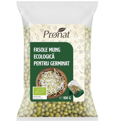 Fasole Mung Bio pentru Germinare 100 grame Pronat foto